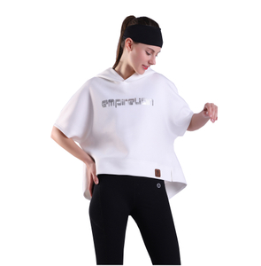Women's Cropped Hoodies Loose Cute Athletic Pullover Sports Casual Tops