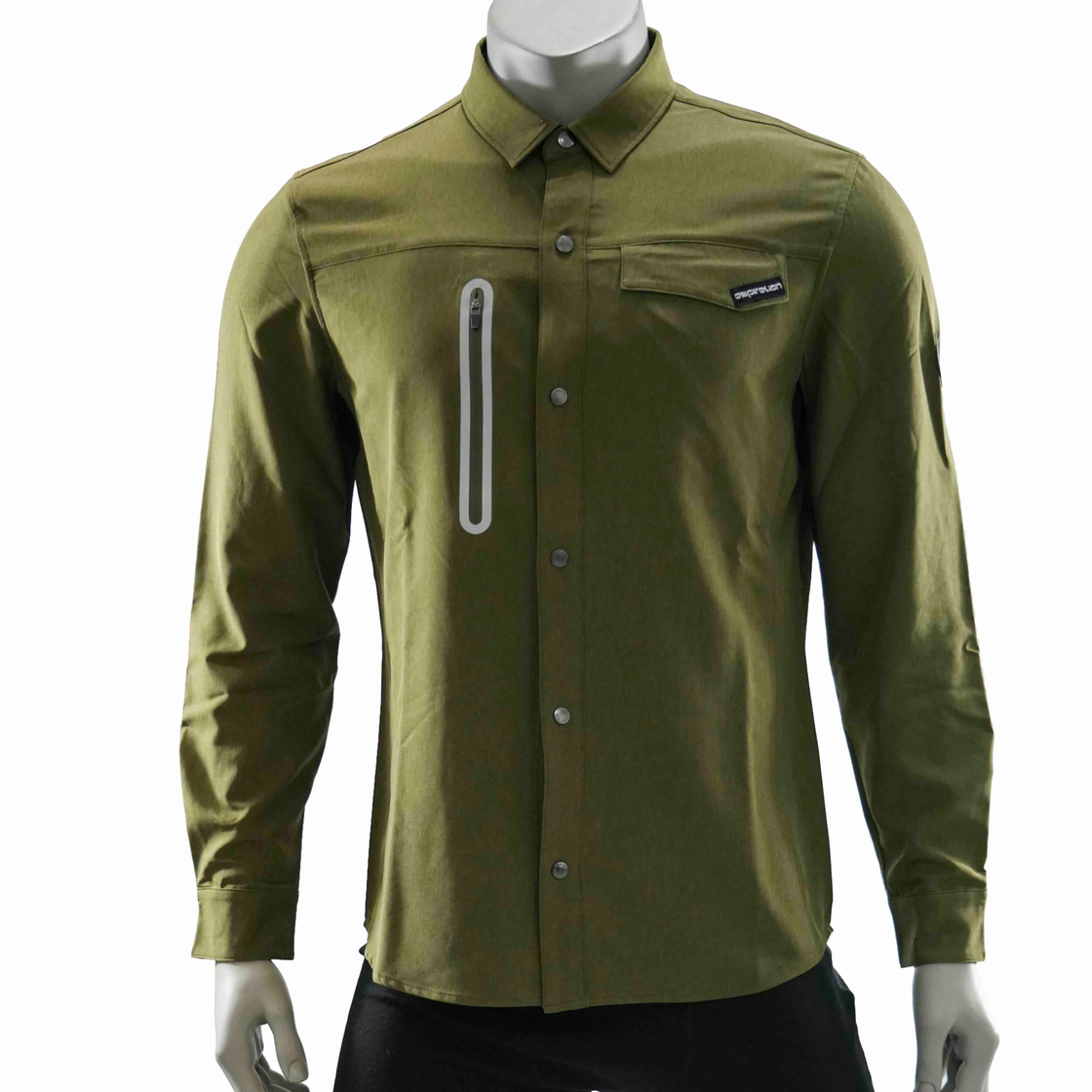 Mens Reflective Sealed Zip Pocket Trekking Shirt