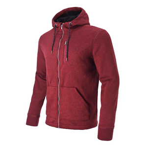 Men's Bonded Zip Thru Hoodie Cosy Thermal Windproof Climbing Hiking Sweatshirt